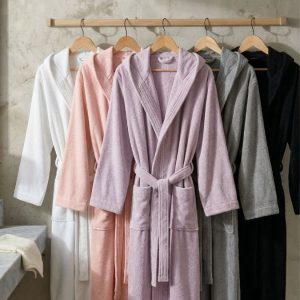 חלוק עם כובע 100% כותנה סמירנה