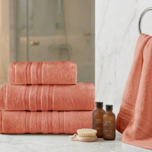 מגבת כותנה סרוקה איכות פרימיום - חימר