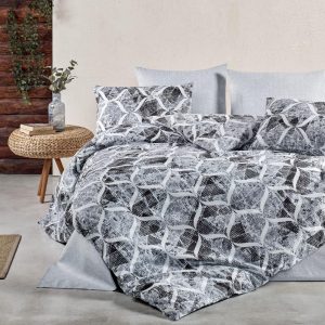 סט מצעים יחיד 100% כותנה -אפור