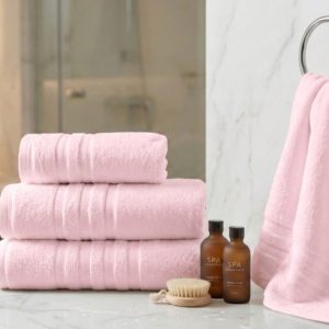 מגבת כותנה סרוקה איכות פרימיום- ורוד