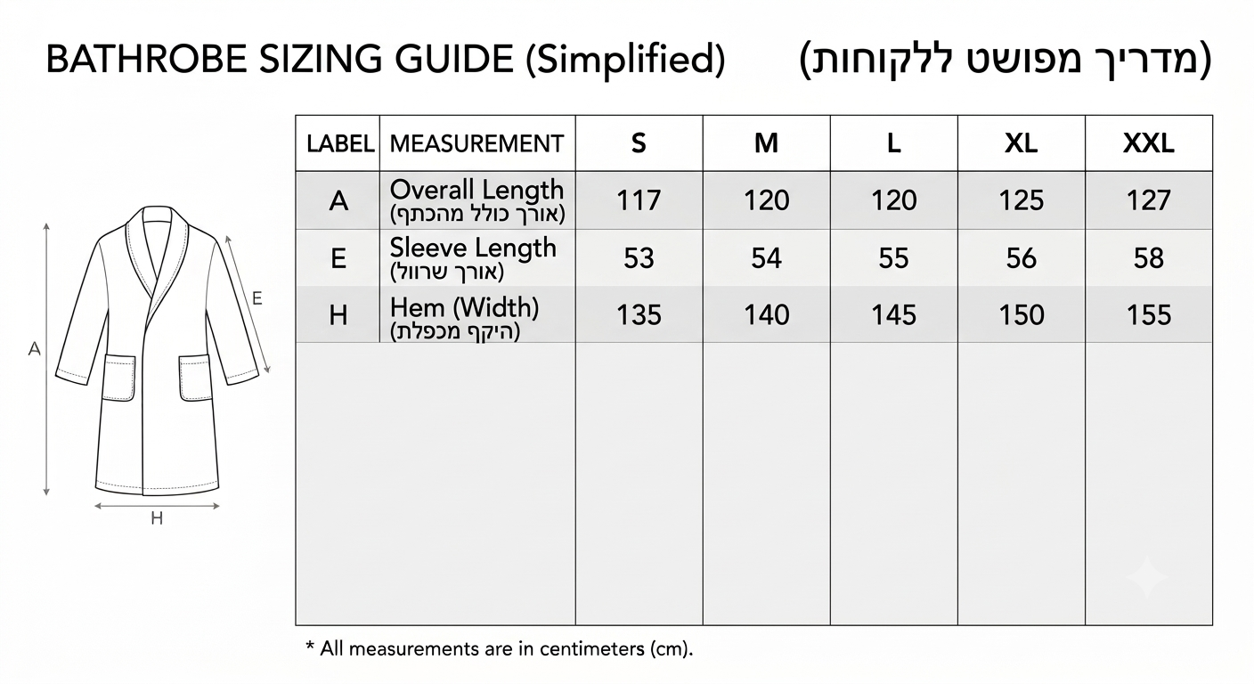 חלוק מגבת PREMIUM - מבוגר – תמונה 2