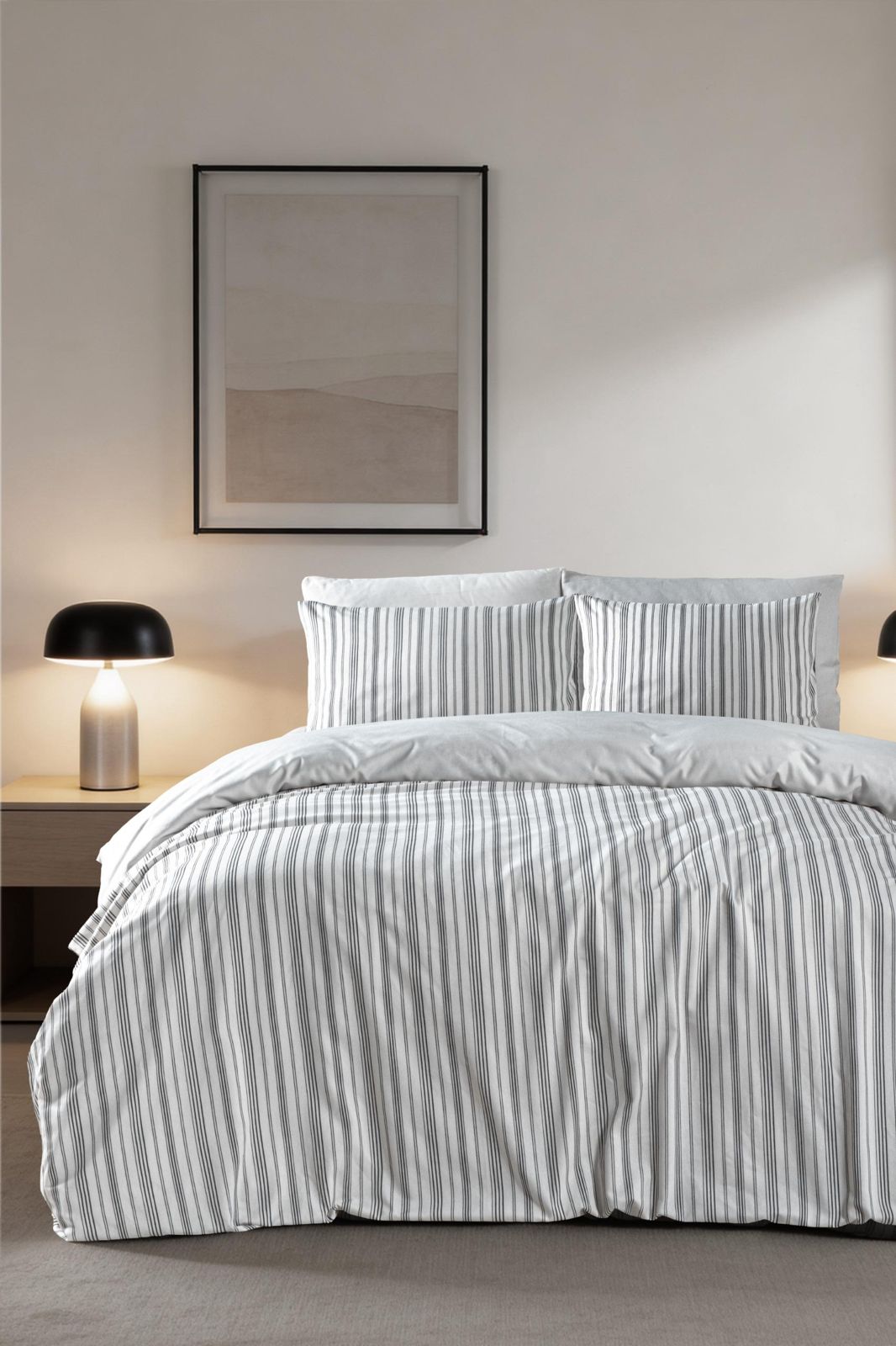 מצעי גברדין Natural Wash יוקרתיים שחור