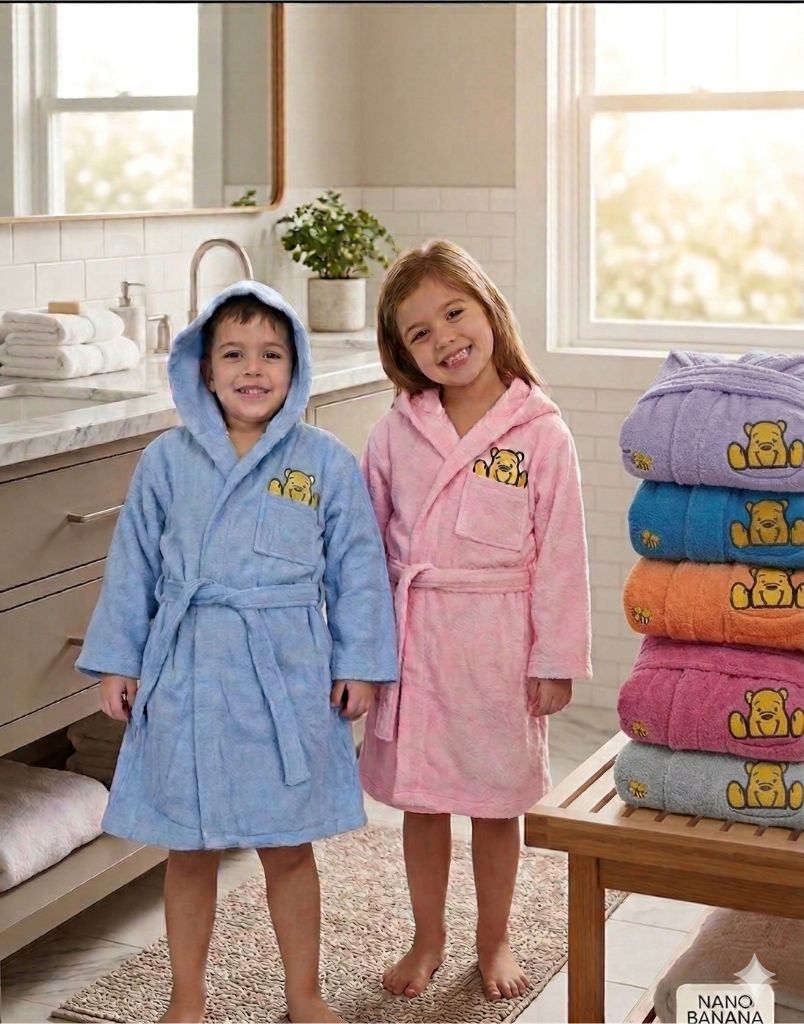 חלוק הרחצה לילדים פו הדב